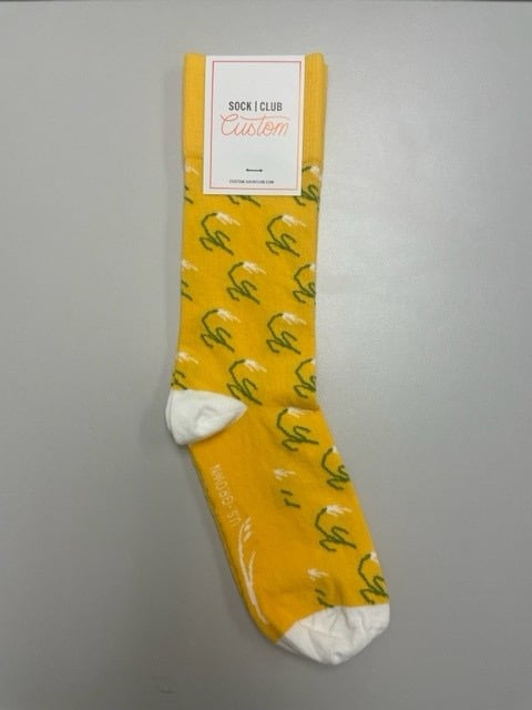 Image of Crew Socks - Rice Plant (yellow)