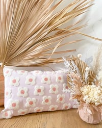 Image 1 of Pink Daisy Cushion Cover  / PRE ORDER ITEM / ALLOW 2-3 weeks Delivery 
