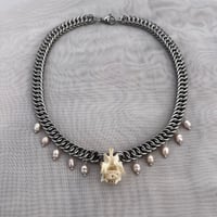 Image 4 of Vertebra Pearl Drop Necklace