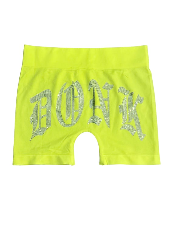 Image of DONK BIKE SHORTS (NEON YELLOW)