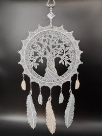 Image 3 of Grey Tree Of Life Dreamcatcher