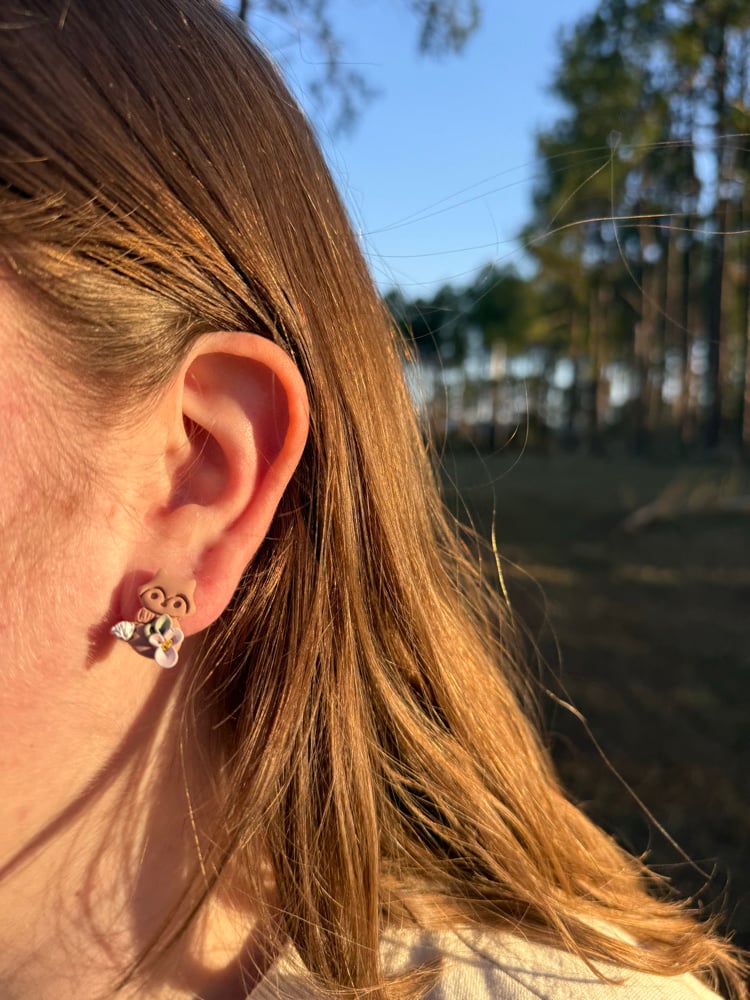Image of Fox floral studs 