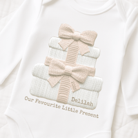 Our little present babygrow- Beige