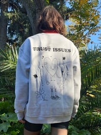 Image 1 of Trust Issues Crewneck: Ash Grey - Black