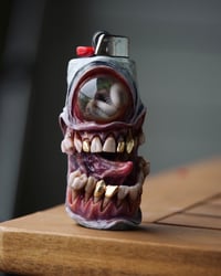 Image 1 of Parasite cyclops - Glow in the Dark Bic Lighter Sleeve OOAK