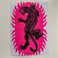 Image 5 of Panther Linocut Prints 