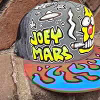Image 3 of Hand Painted Hat 18 1/1 Flat Brim Hat 
