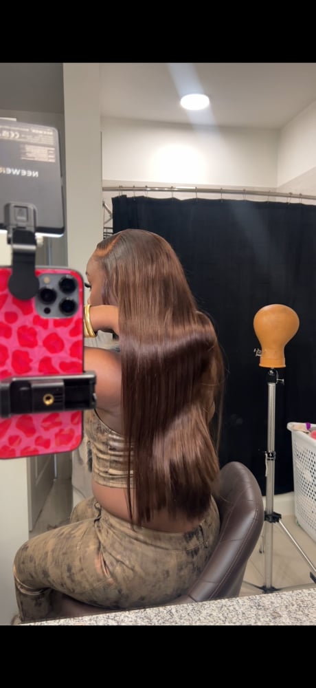 Image of 26 inch 13x4 straight brown frontal 