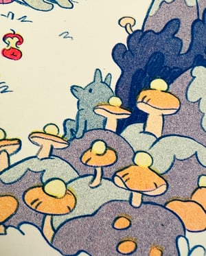 Large Bedtime Story Risograph Print