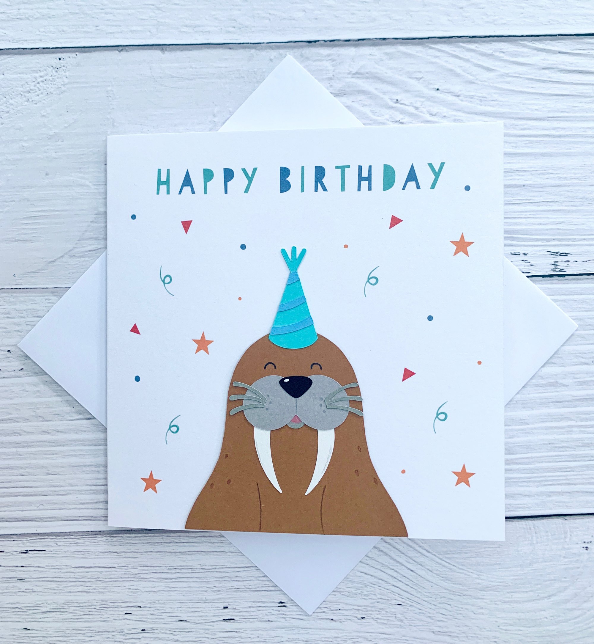 Handmade Wildlife Greetings Card - New Baby Otters Handmade Wildlife Greetings Card - New Baby Otters