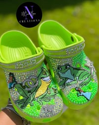 Image 3 of Princess Frog Bling Crocs