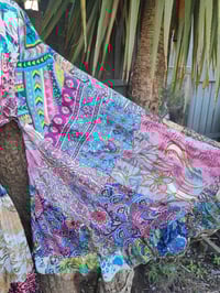 Image 10 of Patchwork Stevie top neon pink tassels