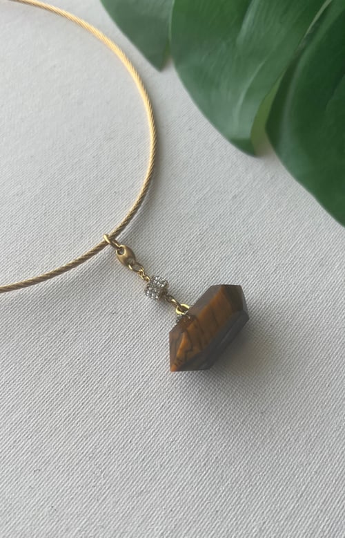 Image of MONA • Tiger's Eye Circle Necklace