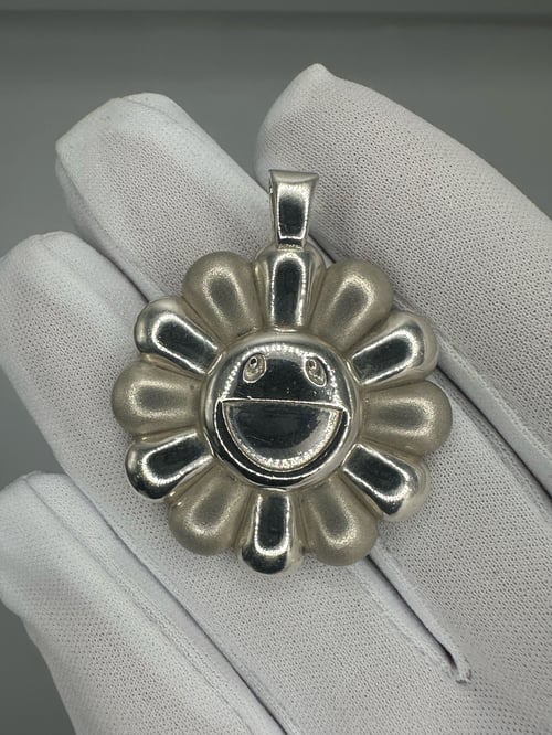 Image of Custom Sterling Silver Takashi Murakami Flower Pendant