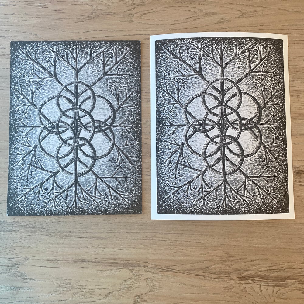Image of Circles Knot Giclee Print (b & w)