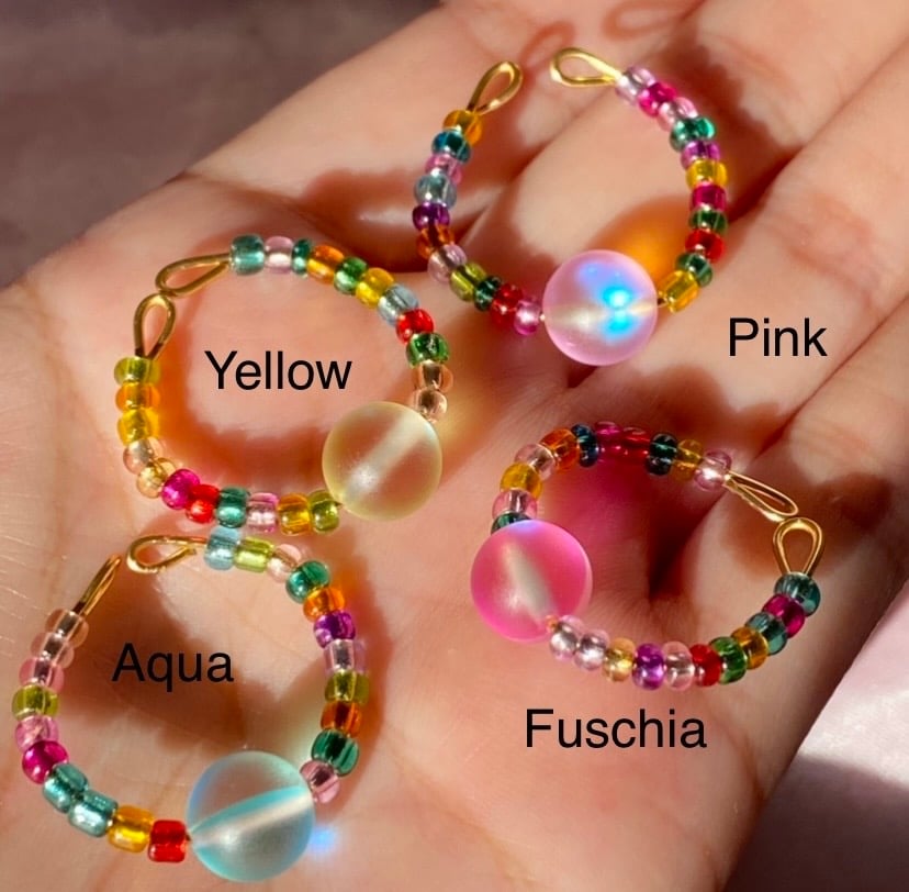 Colorful Children's Beaded Bracelet Gumball Pink