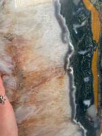 Image 3 of XL GOLD LINED QUARTZ X JASPER PLATTER -BRAZIL-