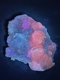 Image 9 of Druzy Quartz With UV Calcite Specimen #2550