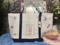 Image 2 of East Coast Lobster Tote Bag - Large White