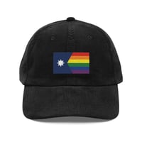 Image 1 of Minnesota Rainbow Pride Flag (6 Stripe) Corduroy Cap