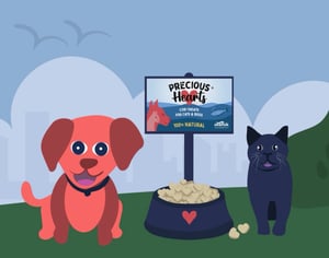 FOR PETS • PRECIOUS HEARTS® 8x50g - Dried Cod Treats for Cats & Dogs