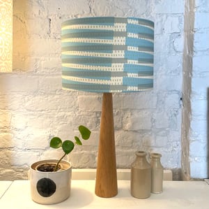 Image of Carlos Blue Stripe 30cm Fabric Lampshade