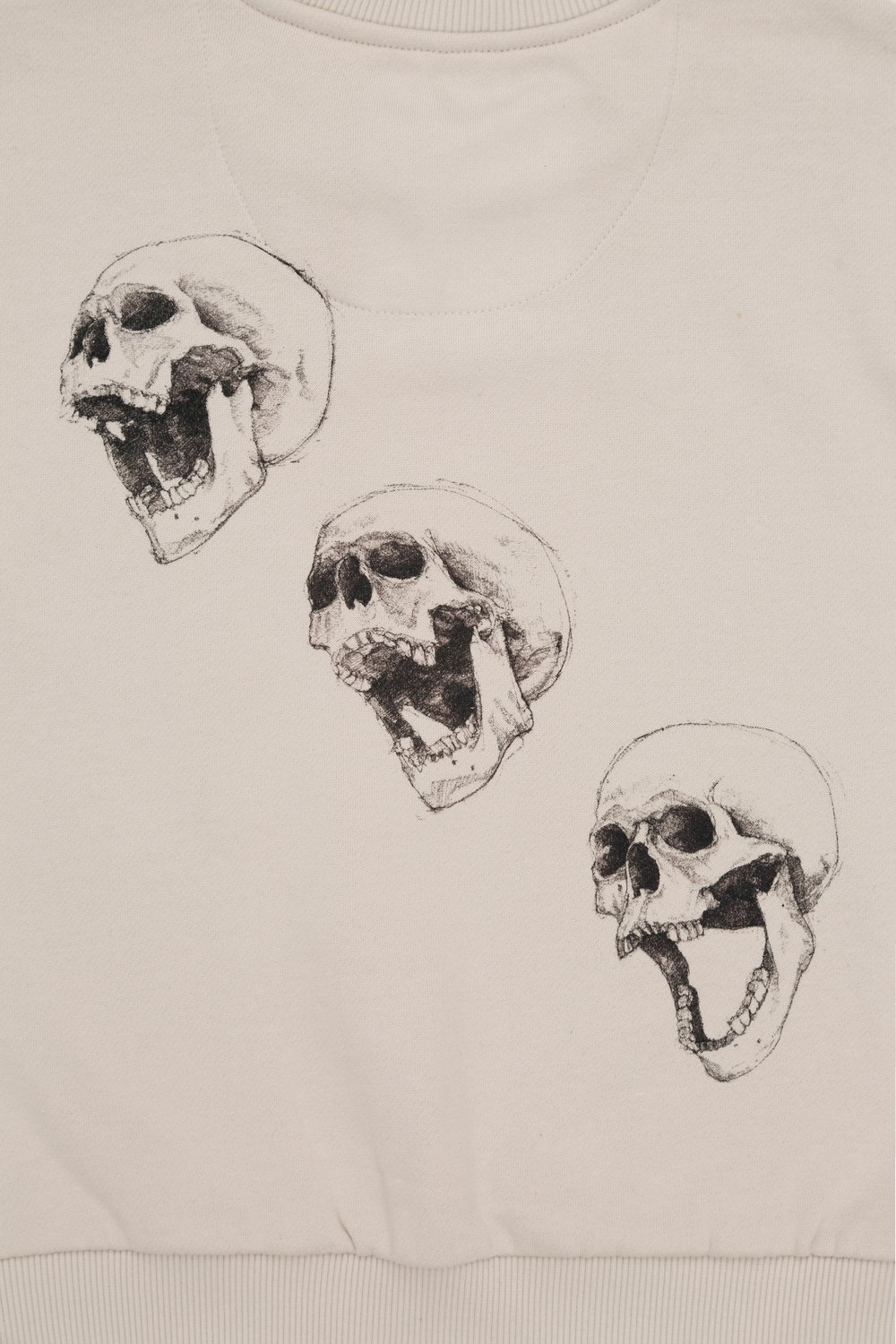 3 Skull Women's Bone Croped Baggy Sweat (Recycled)