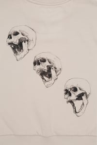 Image 3 of 3 Skull Women's Bone Croped Baggy Sweat (Recycled)