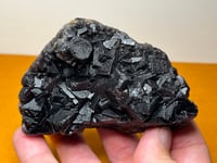 Image 1 of Large Black Rose Fluorite Red UV Specimen | Pakistan #2847