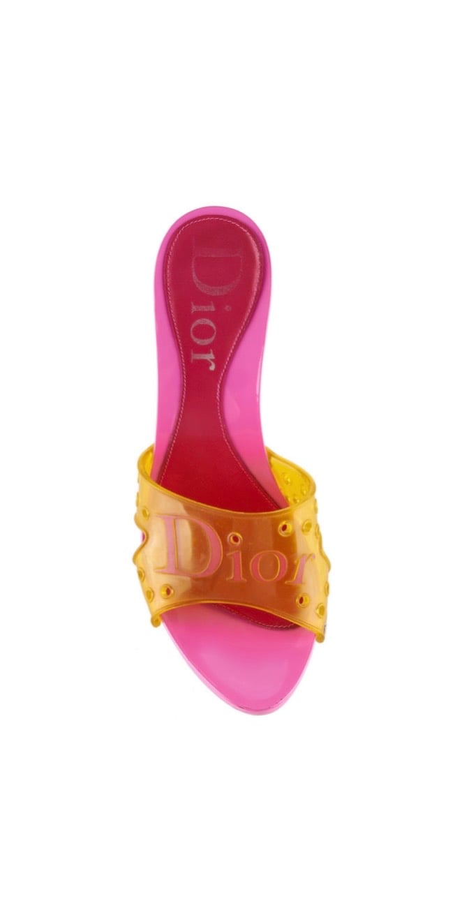 Image of CHRISTIAN DIOR by JOHN GALLIANO JELLY MULES 