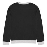 Image 8 of Oh My Goth White Trim Knitted crew neck sweater