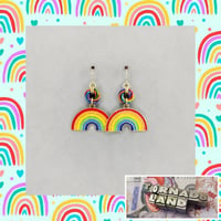 Rainbow Moebius Earrings