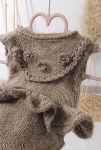 Image 5 of Knitted newborn set for photoshoots - Lula - neutral brown
