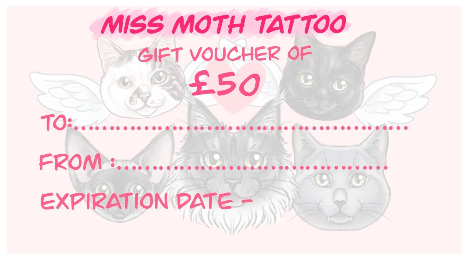 Miss moth Tattoo Gift Voucher 