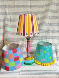 Block Brights lamp with wiggle shade