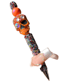 Image 2 of Orange Skull Pen 