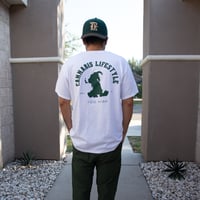 Image 1 of Too High Cannabis Lifestyle Tee (White w/ Green)