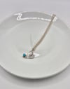 Squiggly Heart with Turquoise Gemstone 