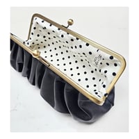 Image 3 of *NEW* Gathered Black Leather Clutch