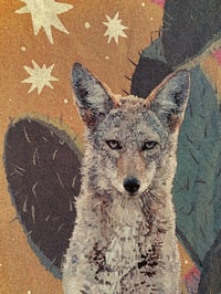 Image 3 of Desert Coyote Woven Blanket