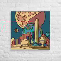 Image 5 of Retro Moon Base Space Station Canvas