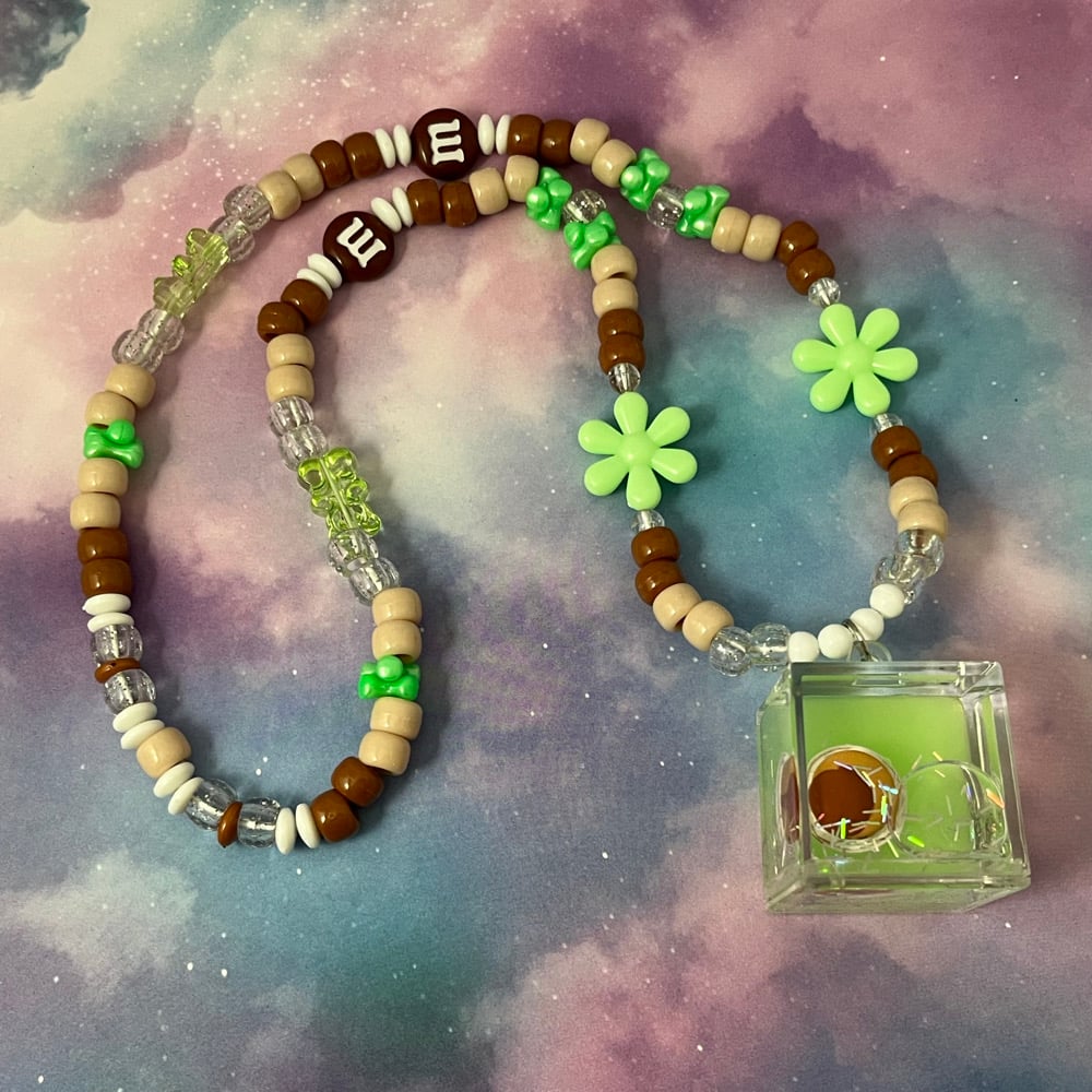 Image of Floaty Pancake Kandi Necklace Fidget