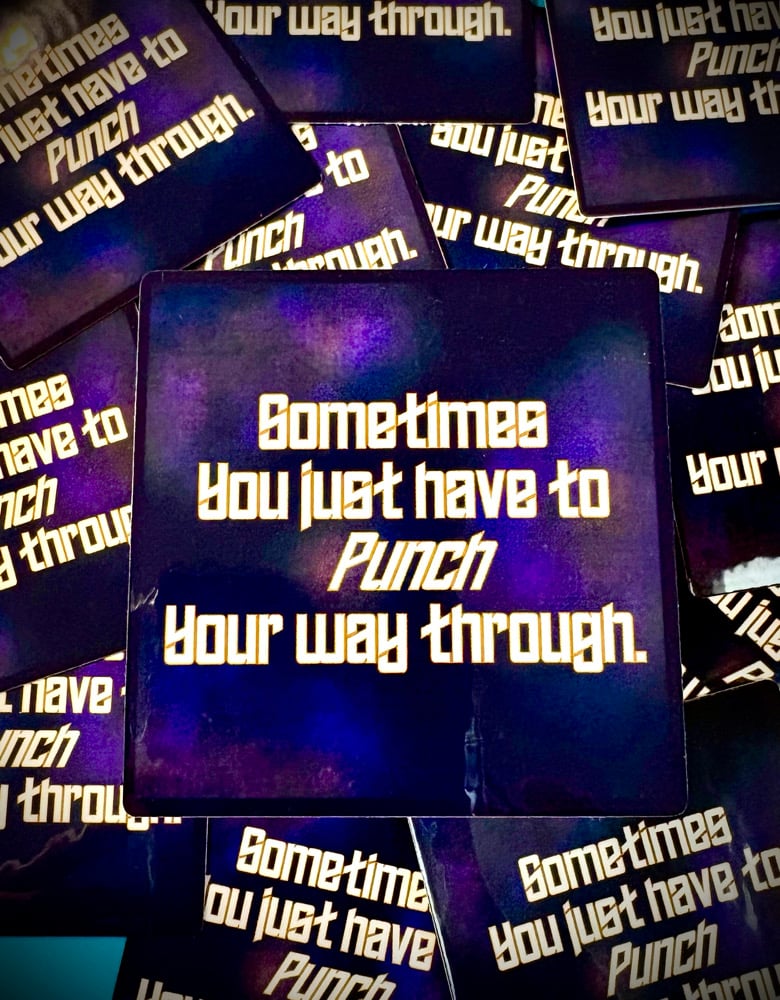 Image of Punch Your Way Through Sticker, Captain Janeway, Star Trek Voyager