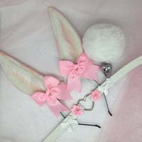 Image 1 of White / pink bunny petplay set 🐾
