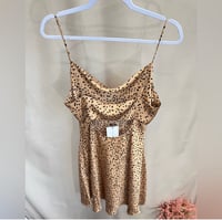 Image 5 of COTTON CANDY satin adjustable strap keyhole back mini dress