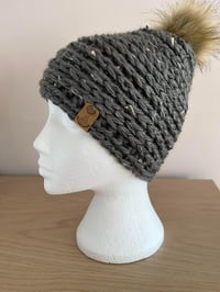Image 3 of Super Chunky Bobble Hat in Stock