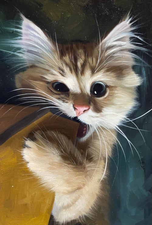 Image of "Just A Nibble" Original painting 