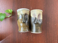 Image 1 of Soda fired face tumblers 