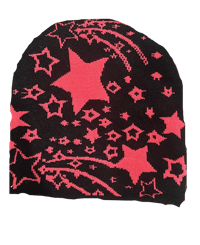 Image 2 of You Vs. Society Beanie - Red/Black/White