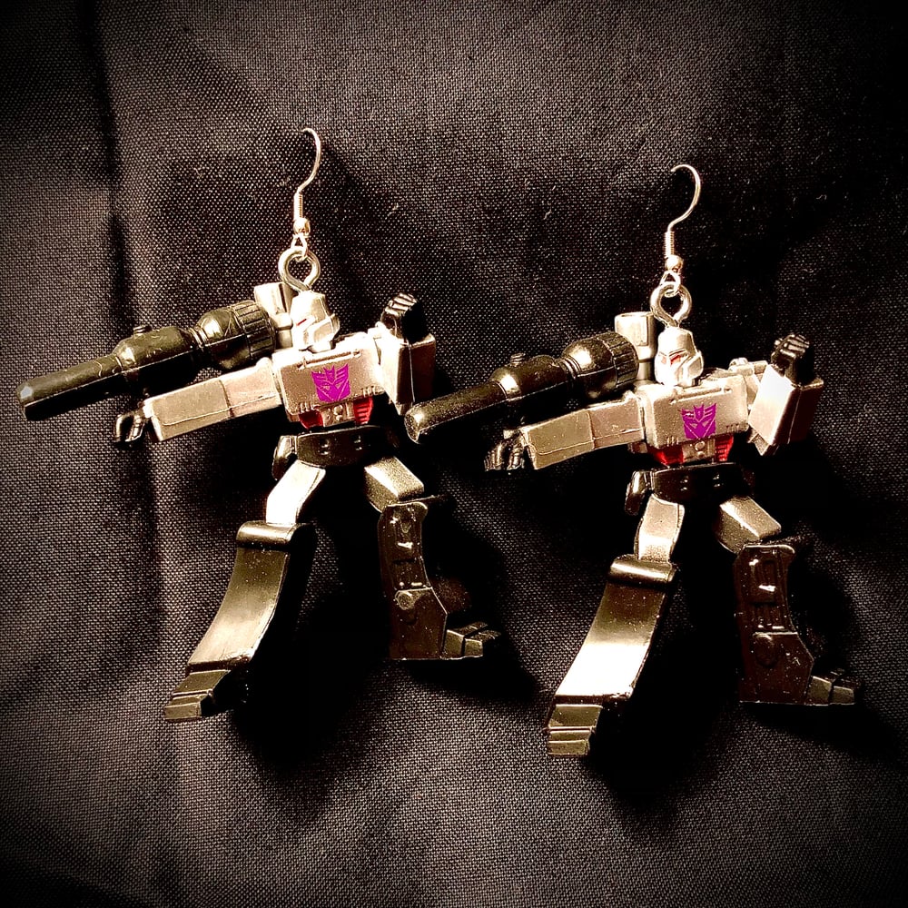 Optimus & Megatron UPcycled toy earrings